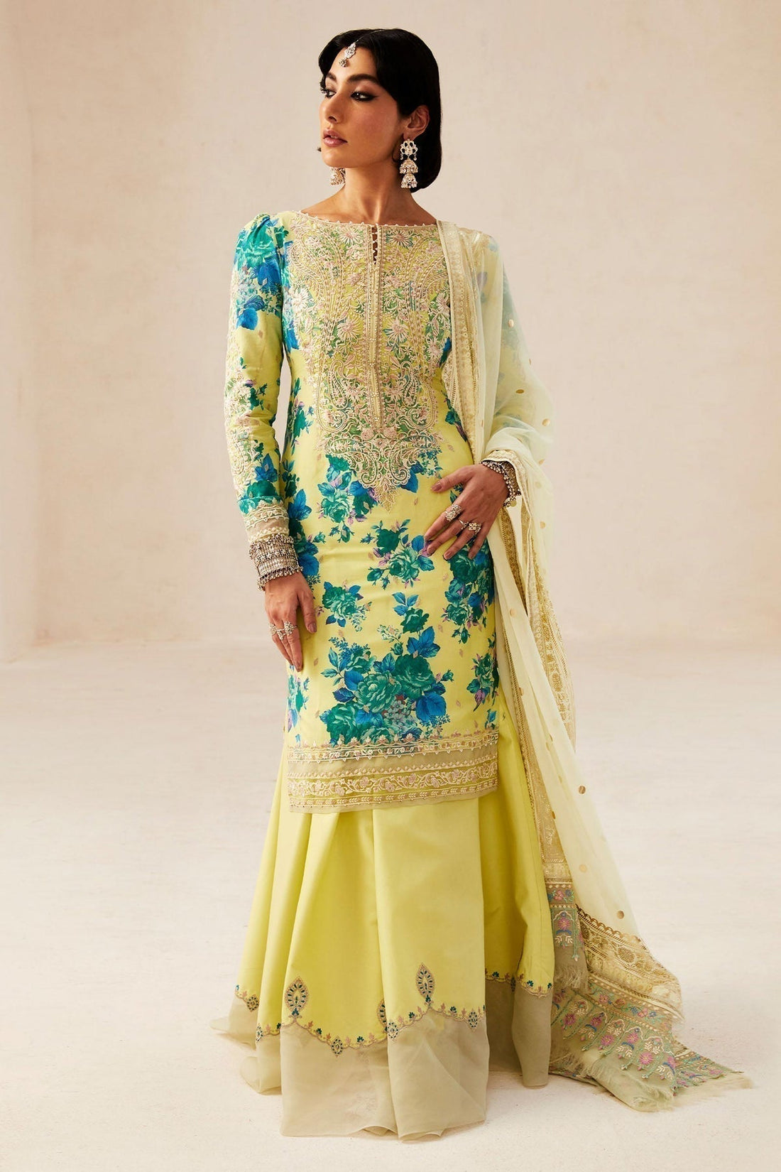 Zara Shahjahan | Luxury Lawn 24 | PHOOL KARI-13A - House of Zarish