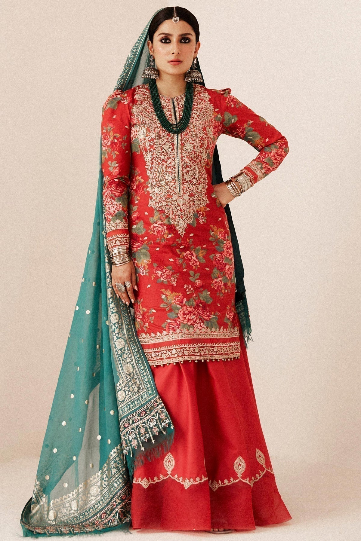 Zara Shahjahan | Luxury Lawn 24 | PHOOL KARI-13B - House of Zarish