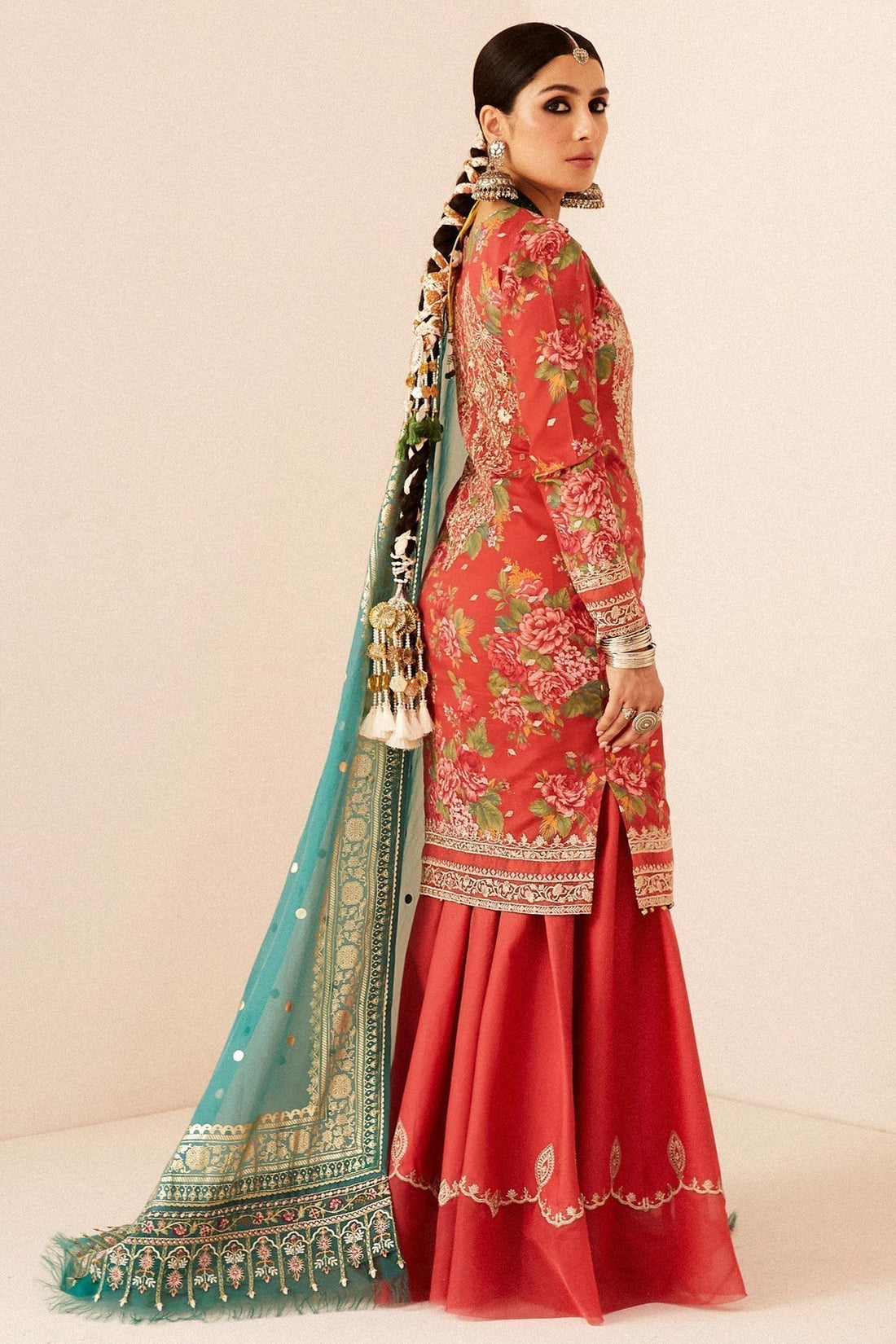 Zara Shahjahan | Luxury Lawn 24 | PHOOL KARI-13B - House of Zarish