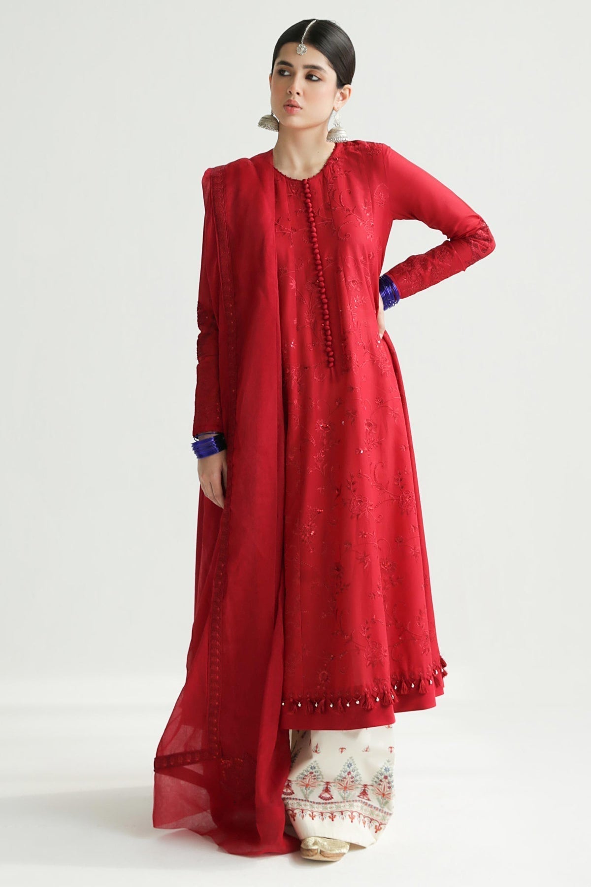 Zara Shahjahan | Luxury Lawn 24 | DEENA-12A - House of Zarish