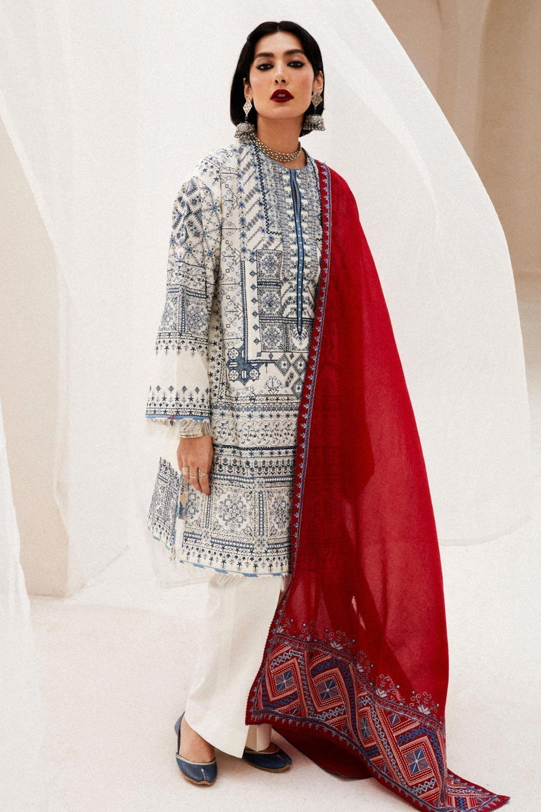 Zara Shahjahan | Luxury Lawn 24 | DIYA-2A - House of Zarish