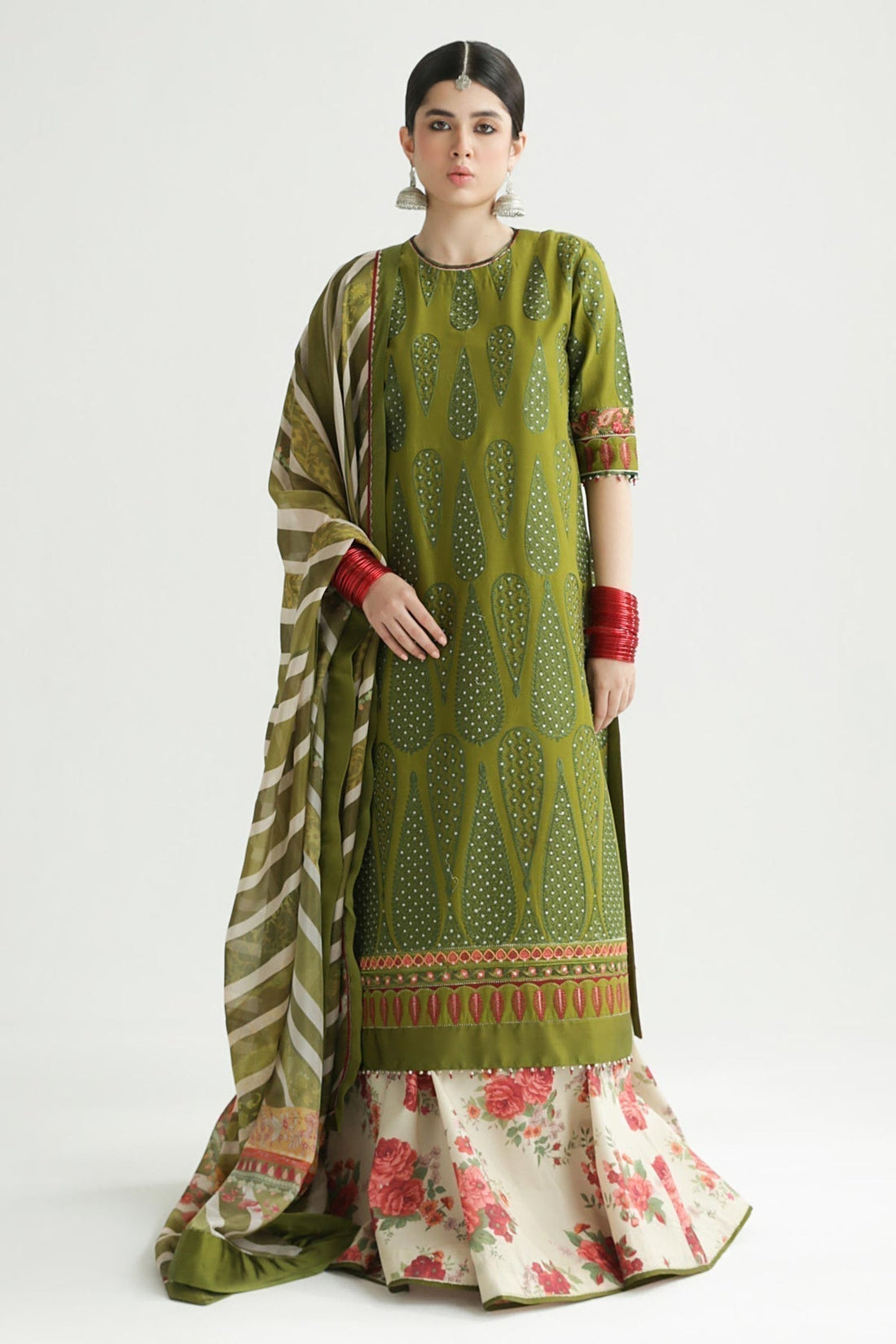 Zara Shahjahan | Luxury Lawn 24 | AAINA-8B - House of Zarish