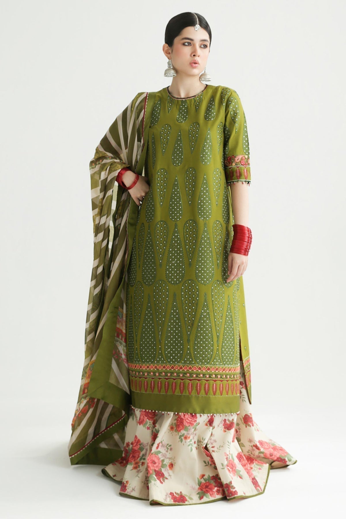 Zara Shahjahan | Luxury Lawn 24 | AAINA-8B - House of Zarish